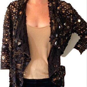 BNWT Alberto Makali Bronze Sequined & Cut Out Jacket (S)